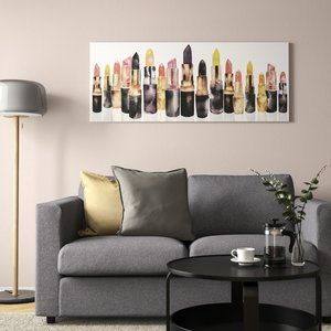 NEW IKEA BJORKSTA BJÖRKSTA Picture Lipstick Collection Canvas 55x22"